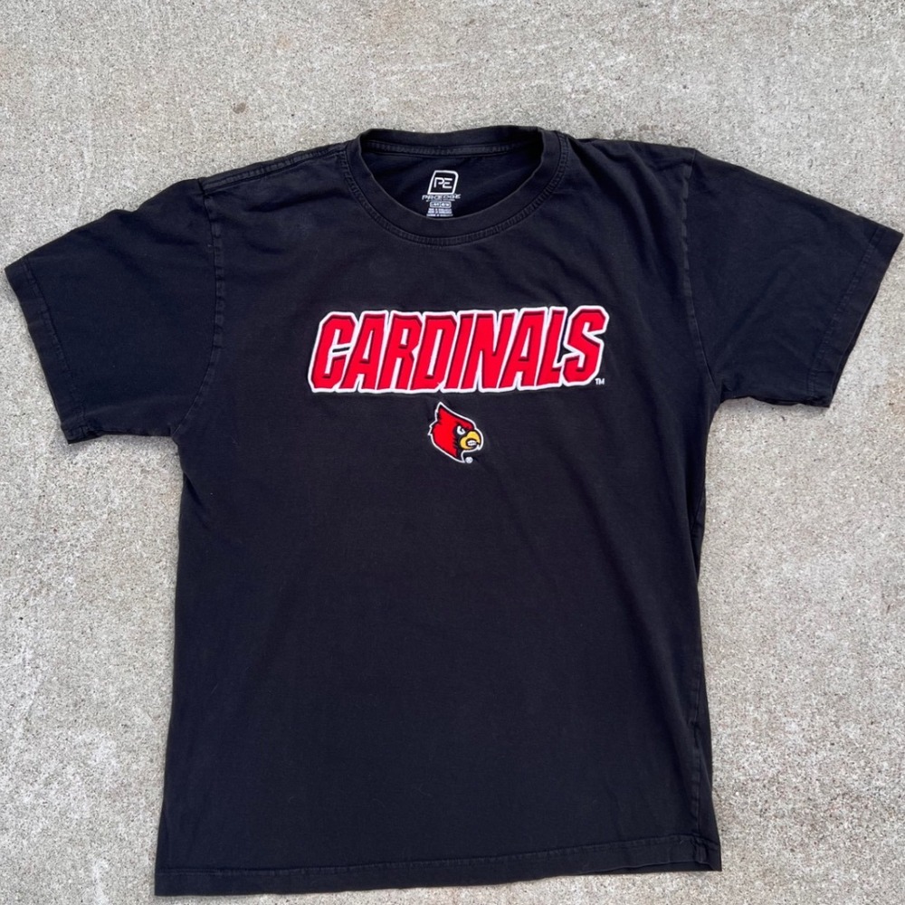 Louisville Cardinals T-Shirt Pro Edge Black‎ Collegiate NCAA Graphic Large